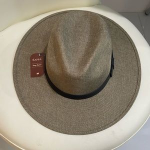 Sappa Classy Headwear Tan with "leather trim" Panama Hat